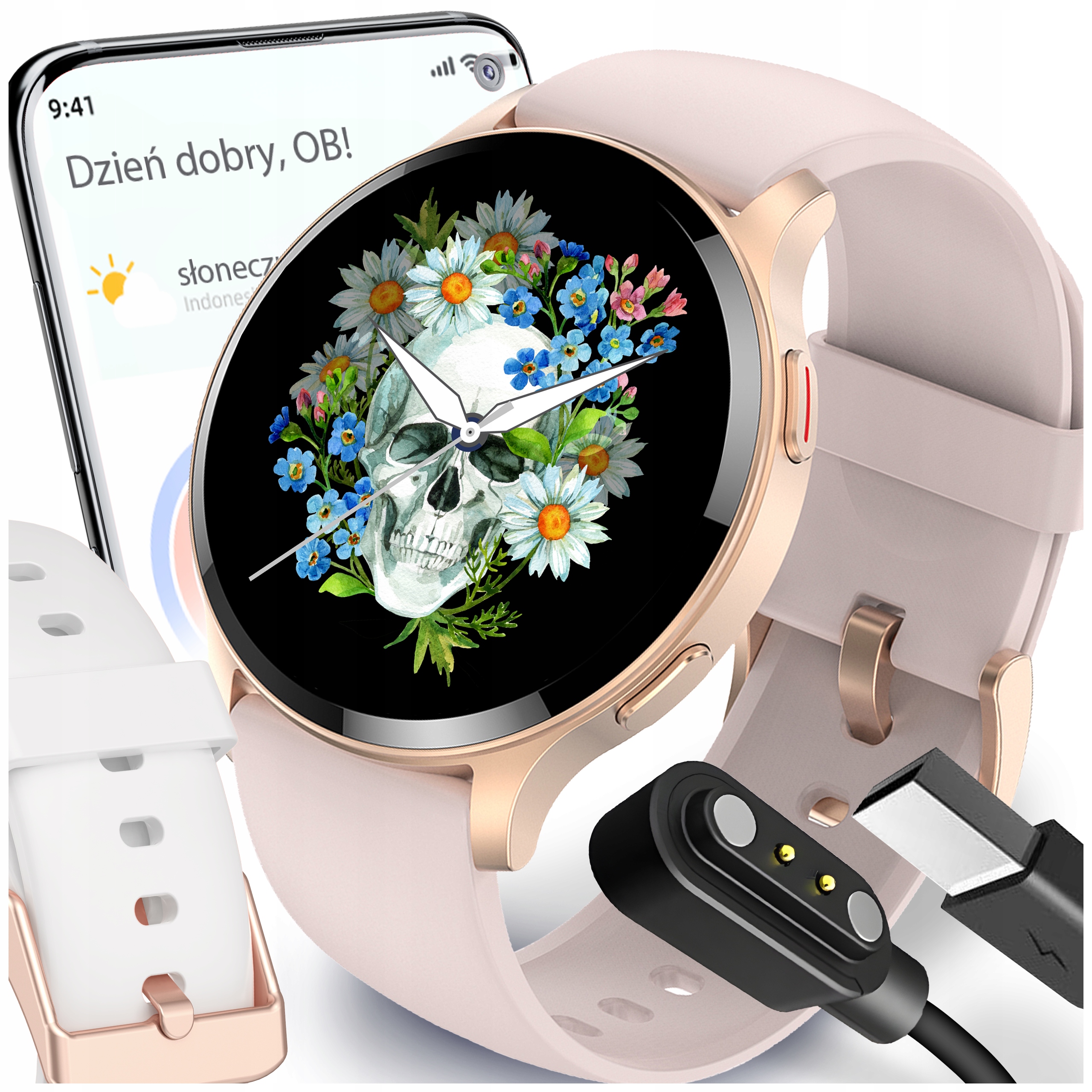 Zlaté smart hodinky Linwear LW77 + 3 ďalšie produkty